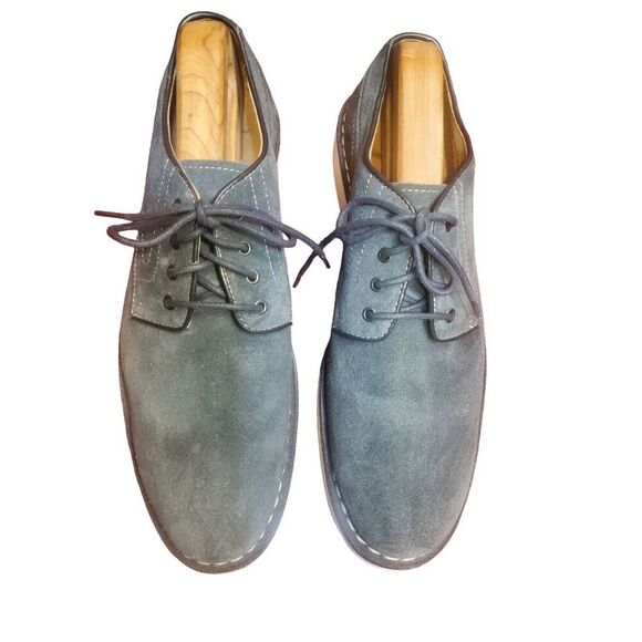John Vavartos USA Gray Suede Oxfords Shoes Size 8M - Picture 1 of 5